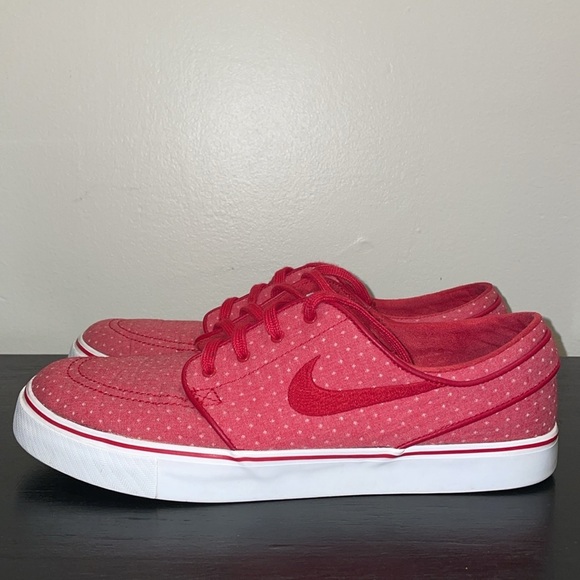 Nike Zoom Stefan Janoski Canvas Red Polka Dot Shoes Size 10. 2014 - Picture 2 of 13